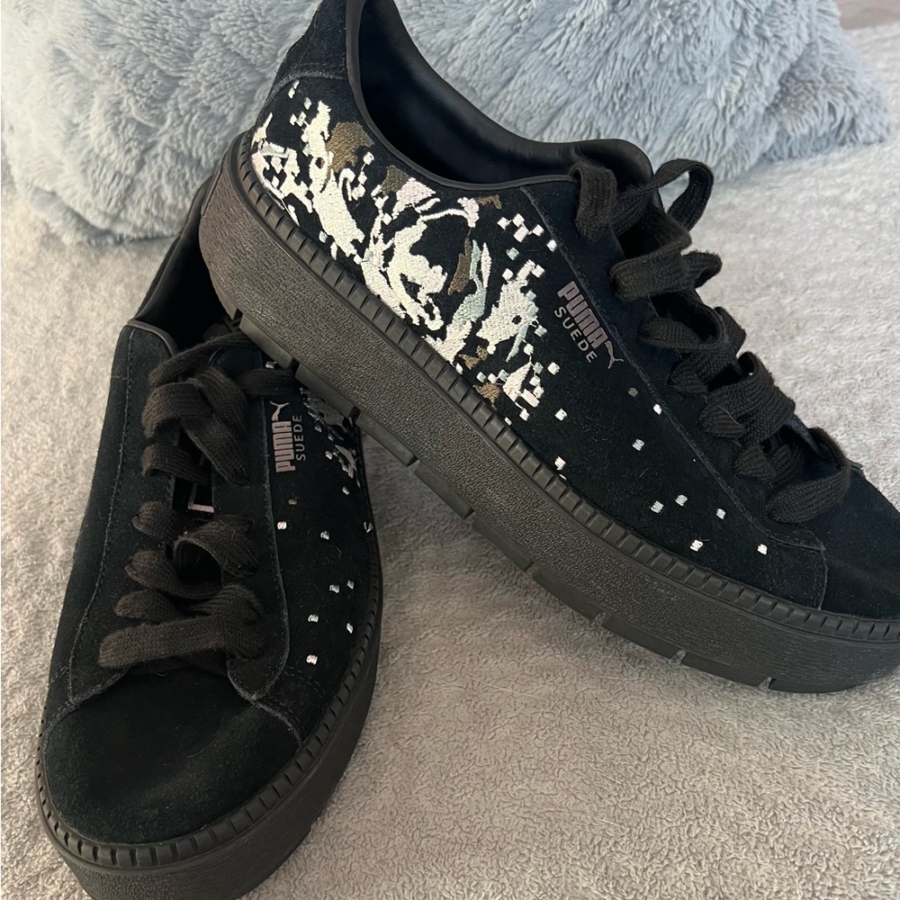 Puma Women's Platform Trace WN's Sneaker, Black - Picture 2 of 6